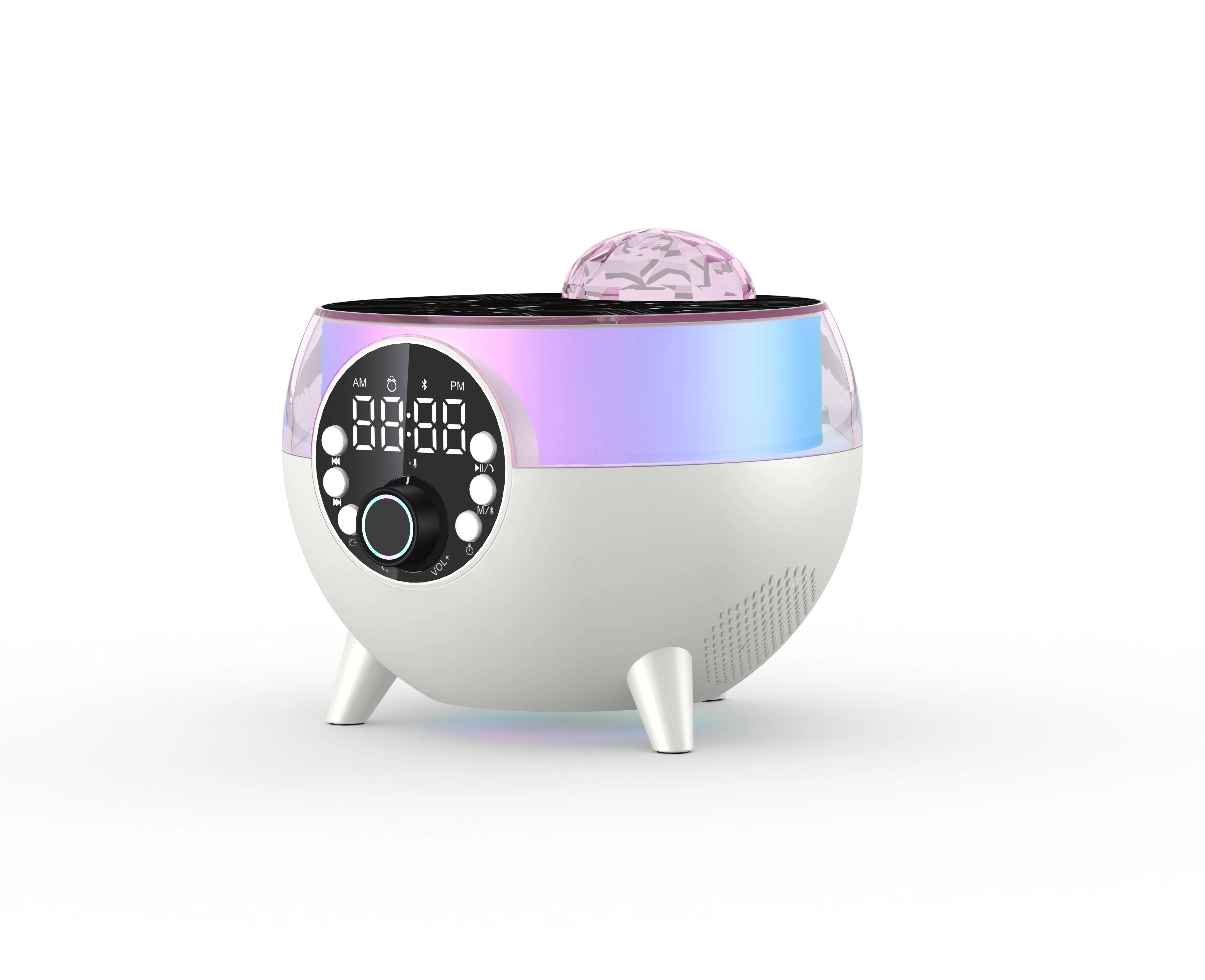 Alarm Clock Wireless Charging USB Bluetooth wireless charging machine Dreamy Color Lights Starry Sky Ceiling Lights Home Party
