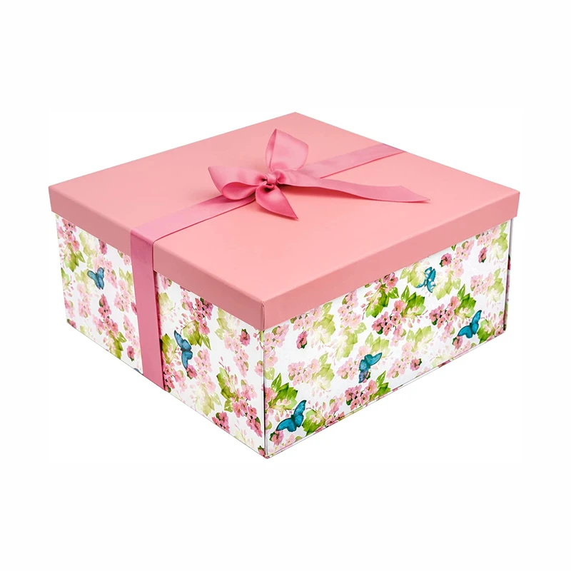 Luxury Gift Boxes with Lid Elegant Bridesmaid Gift Box Pink Candle Set Custom Cosmetic Clothing Children Toy Box Packaging