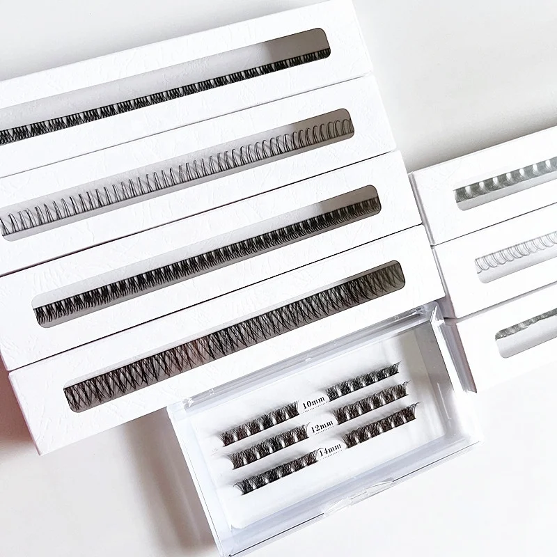 Wholesale Diy Lash Extensions tresluce vegan Cluster Natural False Eye lashes Wispy Fluffy Segmented Cluster Lash Bond And Seal