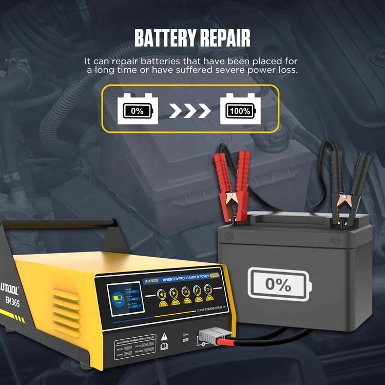 AUTOOL EM365 220 В IGBT Ecu инвертор 400A автомобильный программатор зарядное устройство стартер электронный источник питания для Bmw