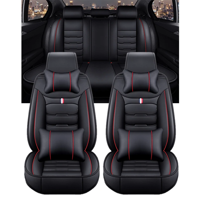Full Set of Luxury Sports Car Seat Cover PVC Leather with PU Material Cooling Function Designed for Toyota Vehicles