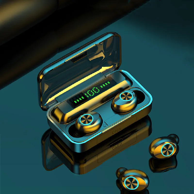 TWS HIFI Mini In-ear Sports Running Headset Support iOS/Android Phones HD Call New F9 Wireless 5.0 Earphone