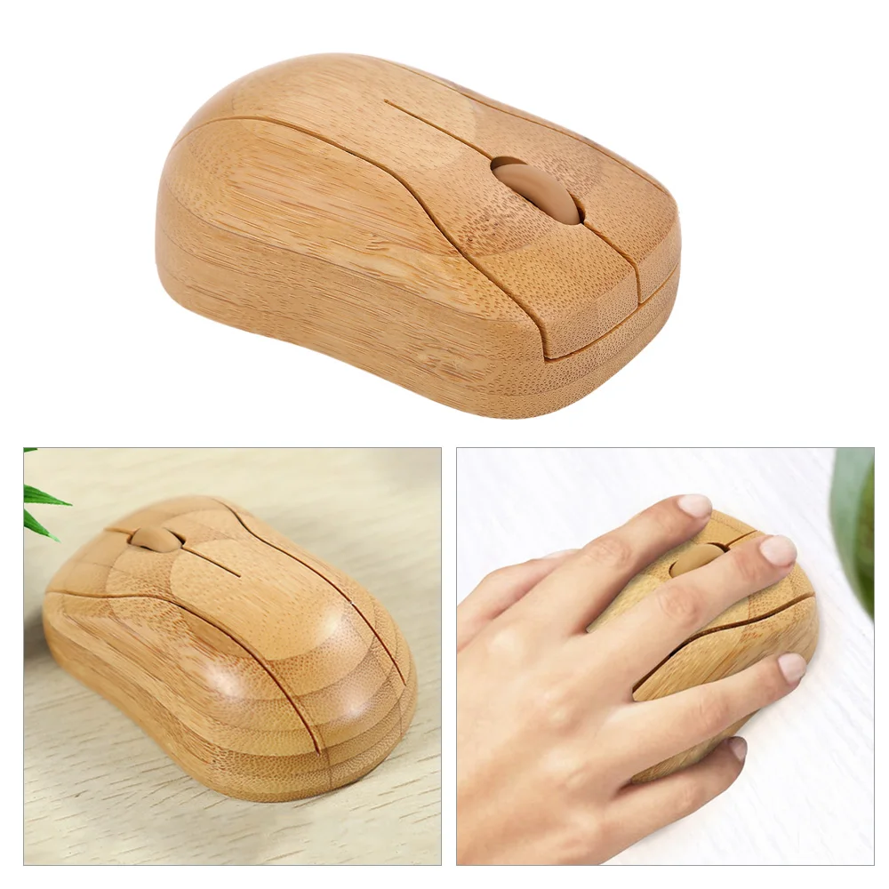 2022 Hot Pick Computer Wireless Optical Bamboo Mouse Fierndly Bamboo Wooden Mouse With Usb Receiver For Notebook Pc Personalized