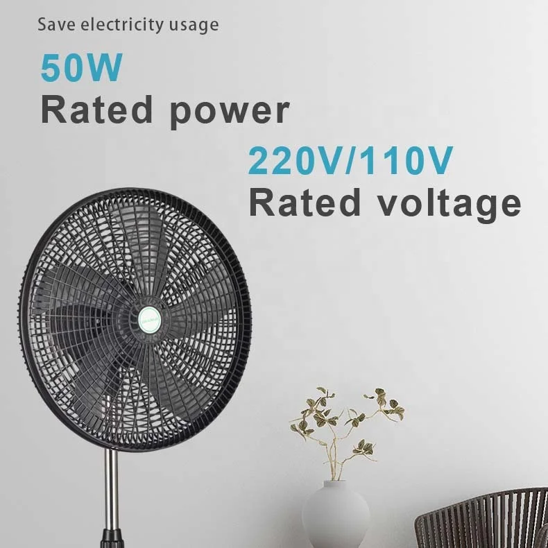 High Performance Modern 5 Blades Colorful 18 Inch Cooling Stand Fan Motor Electric