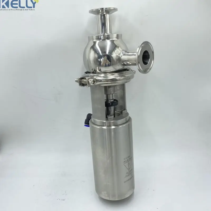 2 way pneumatic flow control valve Anti-mixing stop valve Stainless steel 304/316L