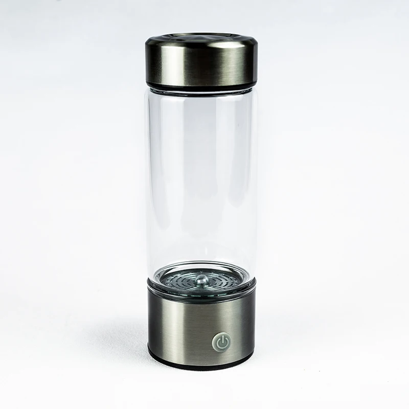 wholesale 420ml Titanium stainless steel Quality Filter Portable Antioxidant portable hydrogen rich water bottle generator