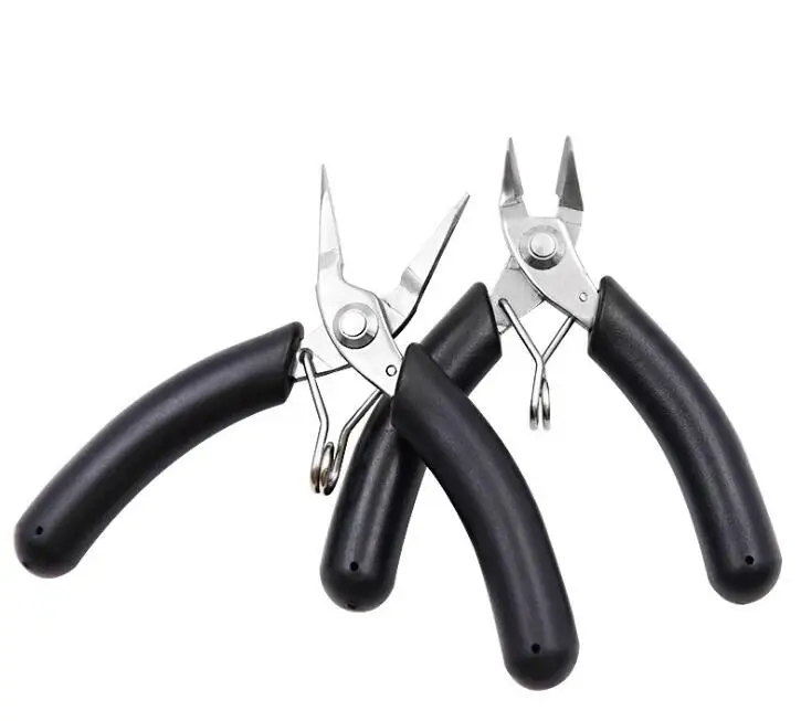 Toothless needle nose pliers oblique cutting pliers stainless steel palm hand DIY model pliers