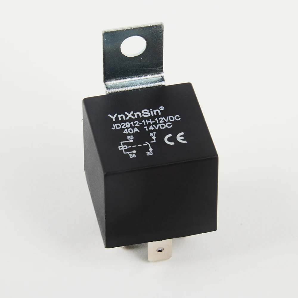 40 AMP Waterproof Fire Retardant Relay with Harness, 12AWG 16AWG Enameled Copper Wire, 12 V DC 5-PIN SPDT Automotive Relay