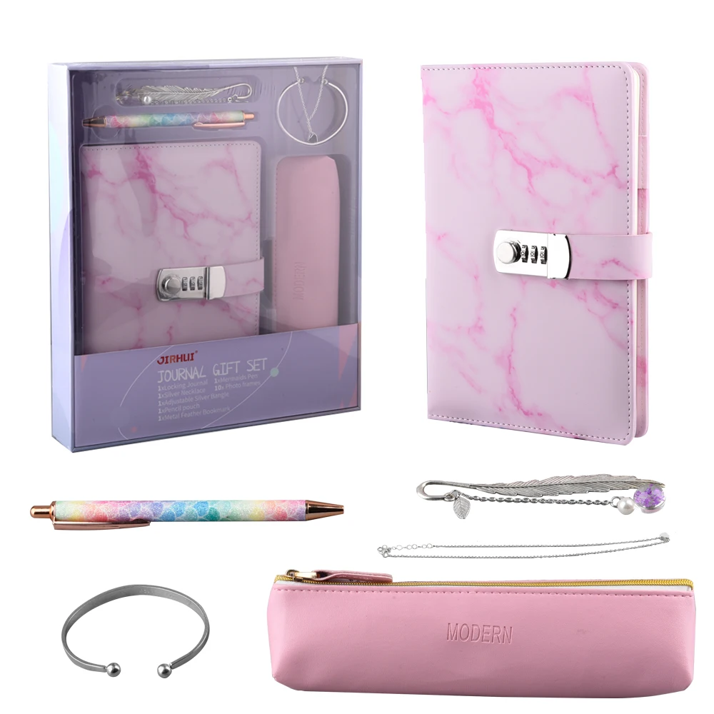 Luxury A5 Notebook Set with Pen Necklace Executive Office Festival Gift Ideas Journal Gift Box Stationery Set