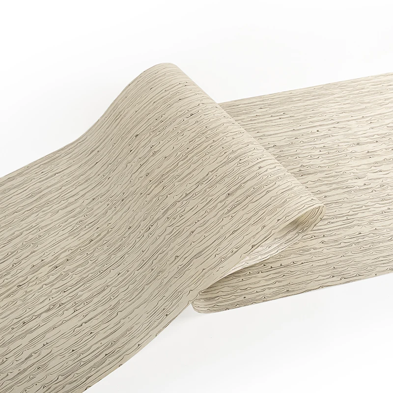 Langsheng Good Quality Size 2500*630mm Natural Solid Wood Veneer Paper Hotel Diy Material Wood Veneer Wall Panels