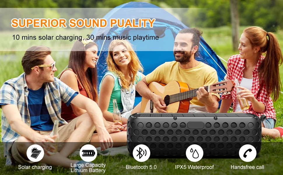 ES-T60 altoparlanti solar speaker bluetooh wireless outdoor altavoz specker blutut wholesale price blue tooth speaker wireless