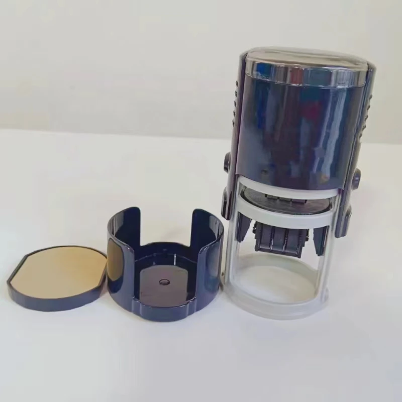 Top Seller New Model round 40mm date office use self inking laser rubber Stamp.