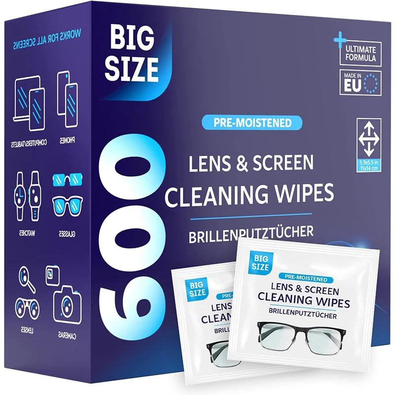 Custom Optical Glasses Cleaner Wipes Pre Moistened Spectacle Lens Cleaning Wipes For Eyeglasses