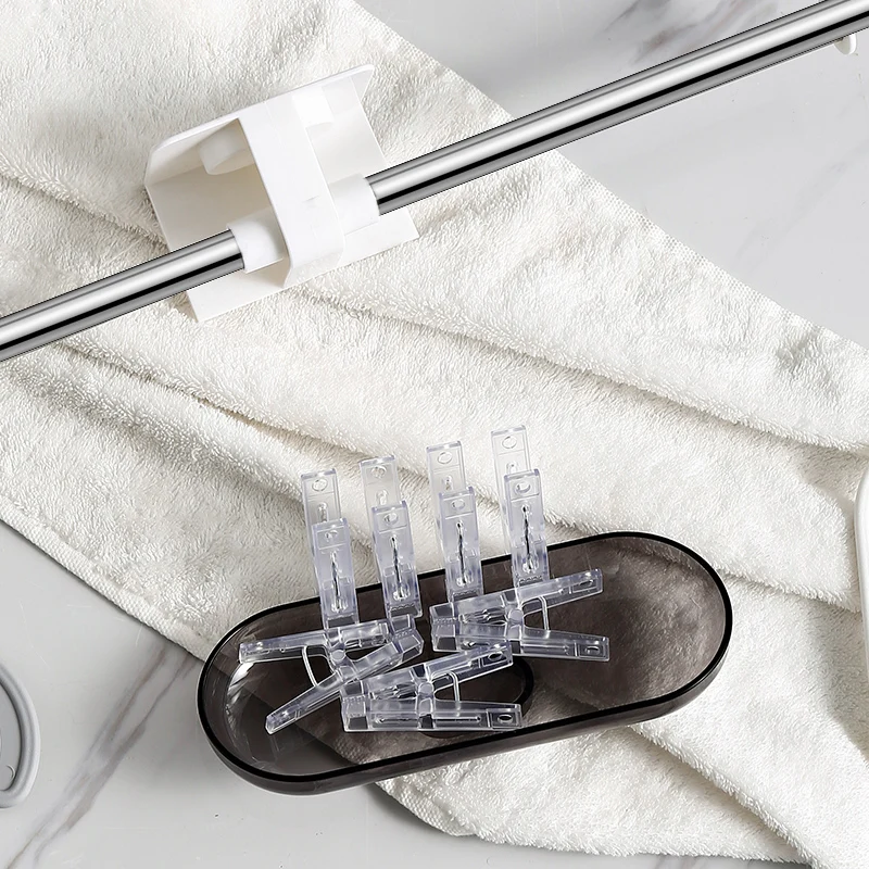 wall mounted no nailing no drilling stainless steel coat clothes hanger clip organizer