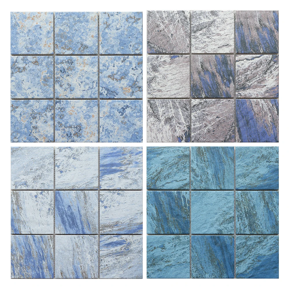 Modern Design Ceramic Mosaic Tile Square Stone Swimming Pool Villa Bathroom Kitchen Interior Wall Decoration Natural Techniques