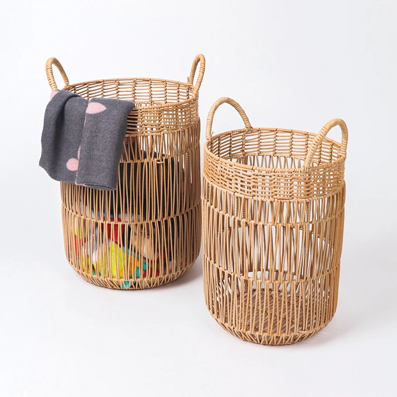 Other Storage Basket Plastic & Teen Storage Organizers and Storage Home Hand Woven Tall Round Kids Handmade Multifunction 5pcs