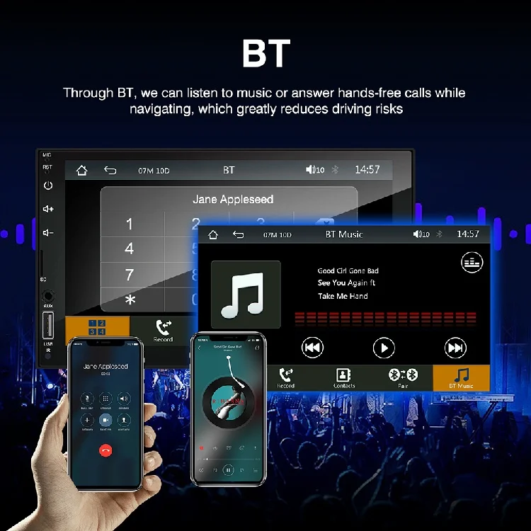 Universal 1 Din 2 Din Ips Touch Screen Android Car DVD Radio Android Mp5 Player Gps Wifi Rear Camera