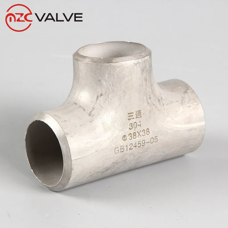 ISO 9001 Stainless Steel 304 and 316 Pipe Tee and Pipe Fittings Industrial Fittings 3 Way Welding Equal Tee Price