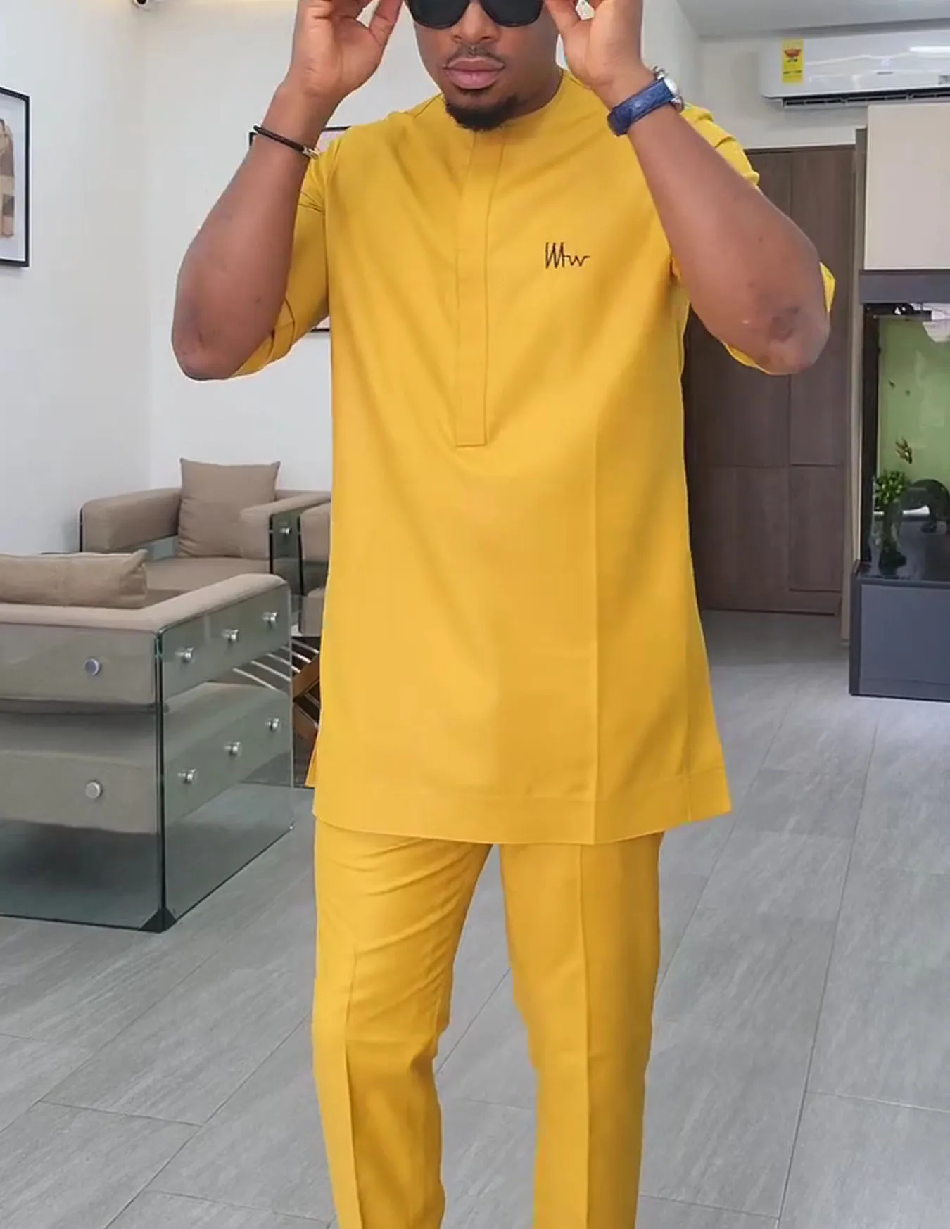 New Styles Wholesale Custom Print Graphic Two Piece Sets For Men Dashiki Kaftan Africa Clothing