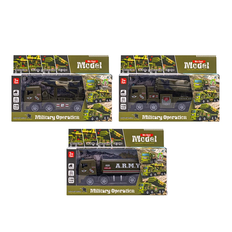 Die Casting 1 50 Alloy Military Vehicle Pull Back Transport Engineering Vehicle Kids Toy Alloy Truck Model Toys