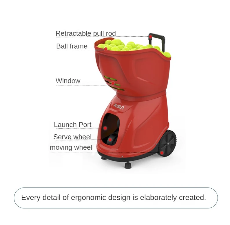Factory Wholesales Automatic Ball Machine Launcher Equipment For Training Practice Padel Ball Machine With Remote