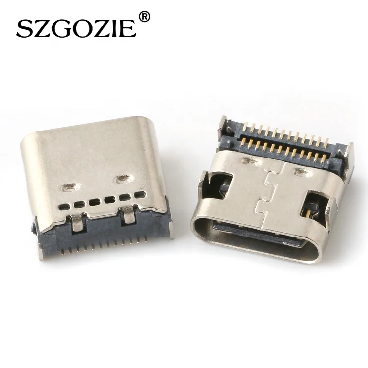 usb c connector female 24pins c-type connector smt double-row type c port type c connector