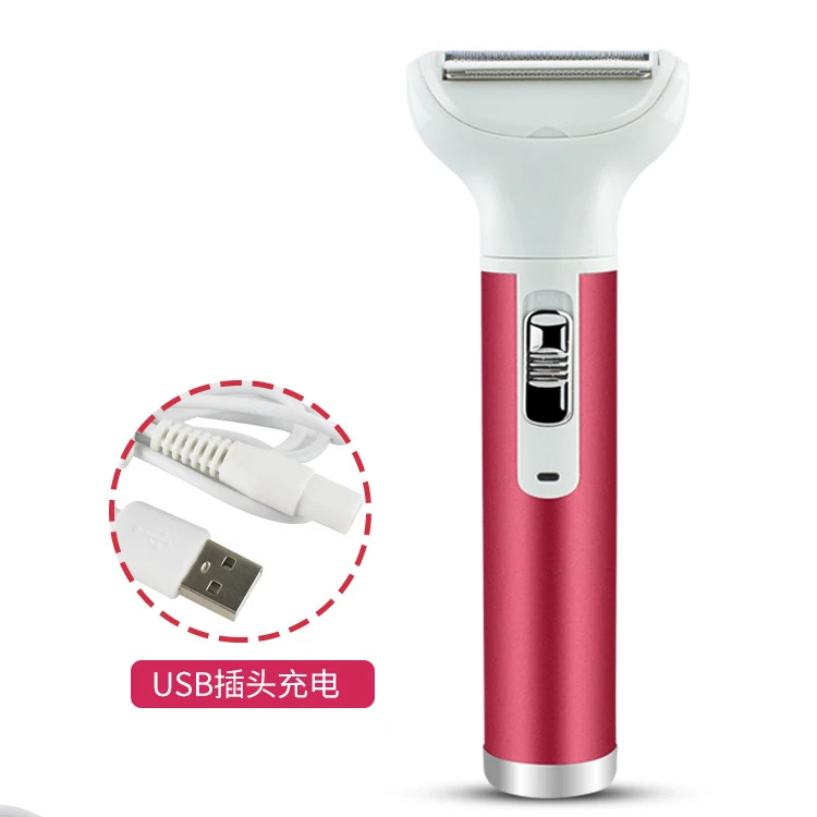 in stock factory price hair remover stock electric facial  trimmer 5 in1 lady shaver with USB charger