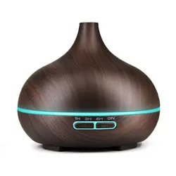 Hot 550ml Wood Grain oil diffusor Aroma Essential Oil Diffuser Wooden Ultrasonic fragrance Air Humidifier with remote control