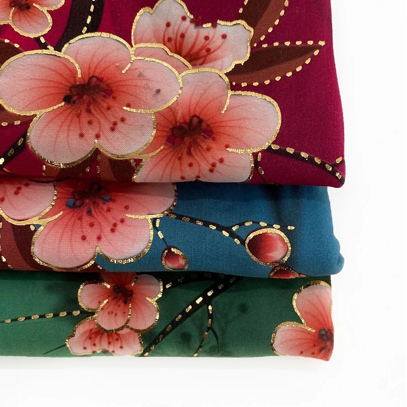 transfer paper print and positioning foil DTY big flower jersey print knitted fabric single jersey
