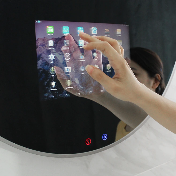 Supply Wholesale Price Lighted Smart Touchscreen Tv Led Makeup Bathroom Mirror With Rgb Backlit