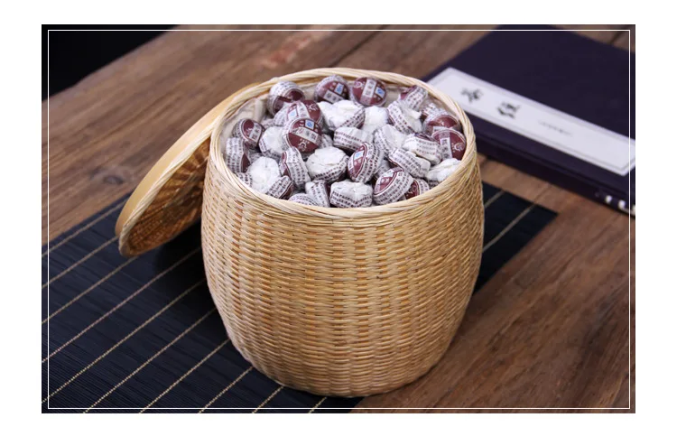 Bamboo trash can wholesale Household Trash Bin Bamboo woven storage bucket