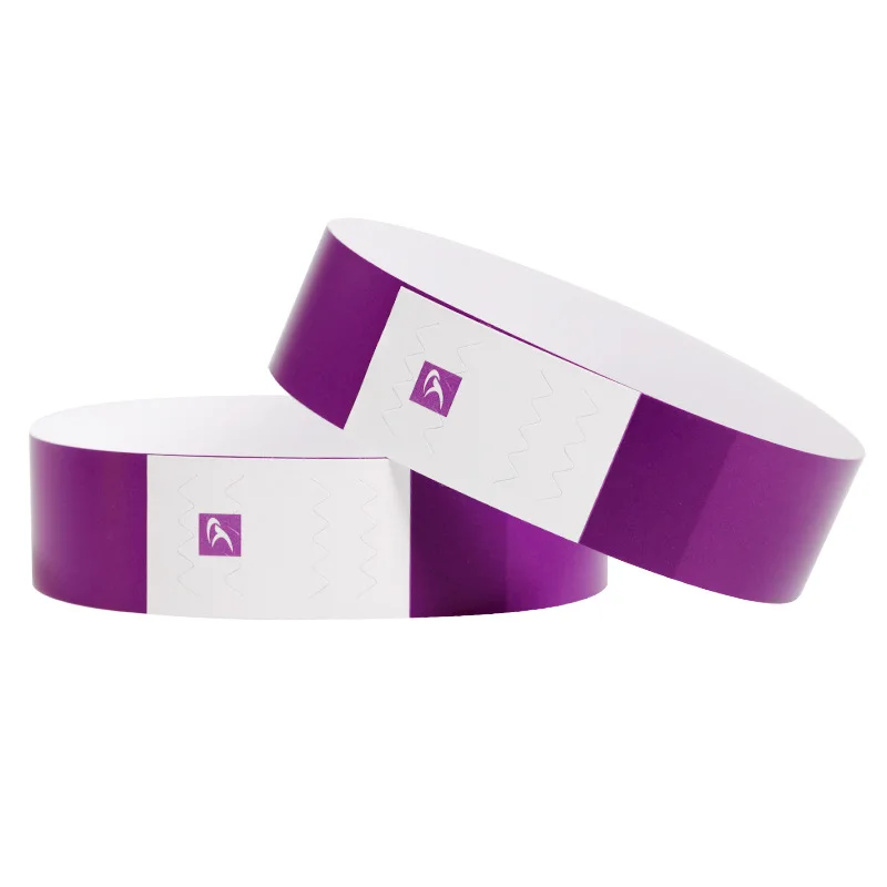 Custom Design Your Own Logo Paper Wristband  One Time Use Event Hand Bands Wrist Band For Party Paper