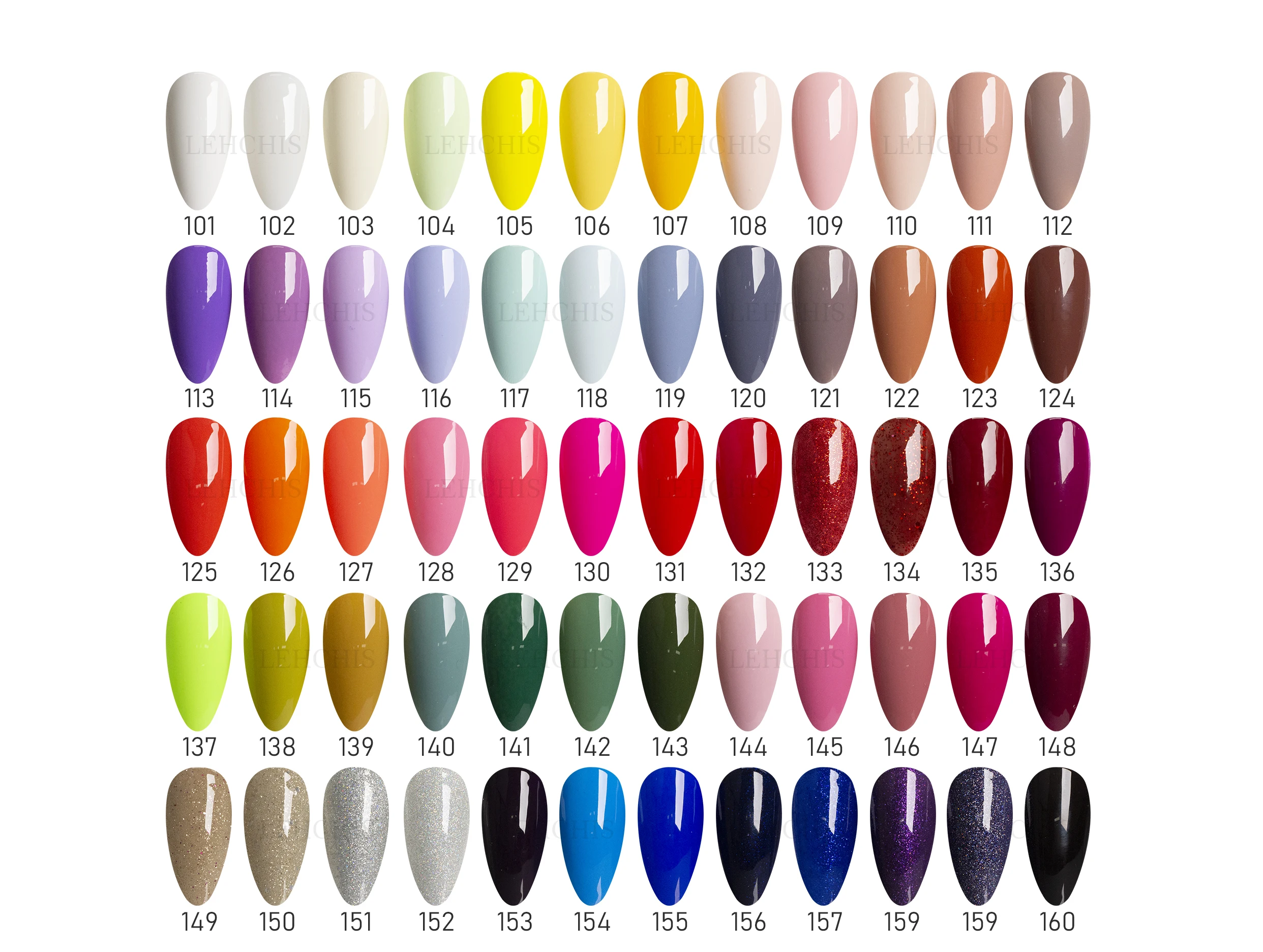 Lehchis 2024 New Wine Colour Series Soak off UV Nail Gel Polish 10ml Bottle Customizable Weight for colour nail polish set