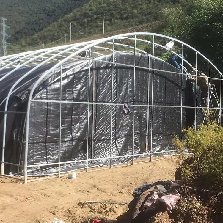 Polyethylene double wall panel greenhouse full passive solar greenhouse for winter