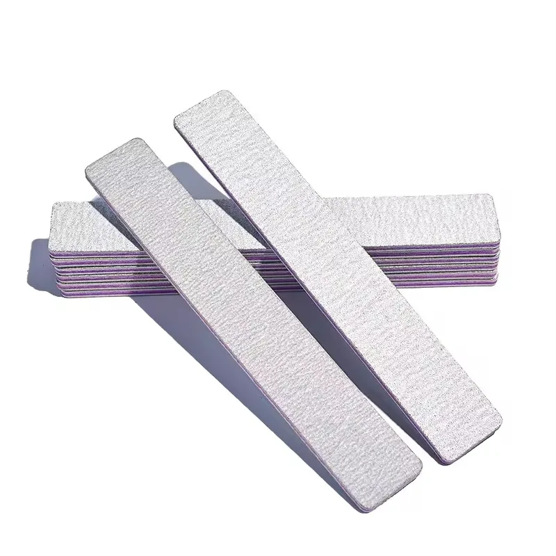 Professional Custom Printed Logo Double Side Disposable Rectangle Nail File 80/100/180 Grit Japan Sandpaper Nail File