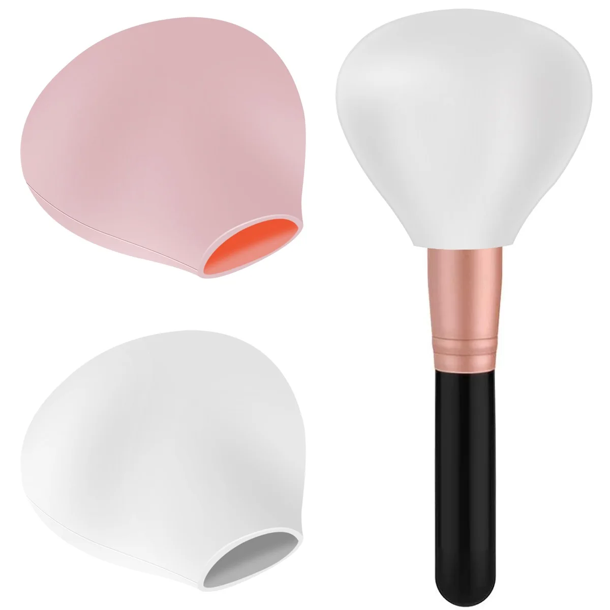 Wholesale Makeup Brush Protector Covers Durable Silicone Brush Sleeve Covers 3pcs Makeup Brush Cover