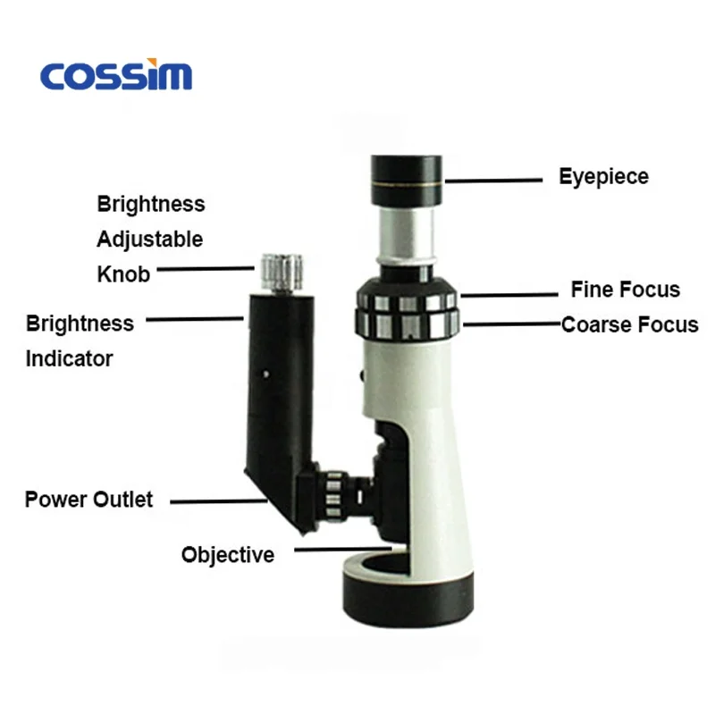 BJ-C 100X~500X Handheld Type Portable Metallurgical Microscope with Built-in Battery