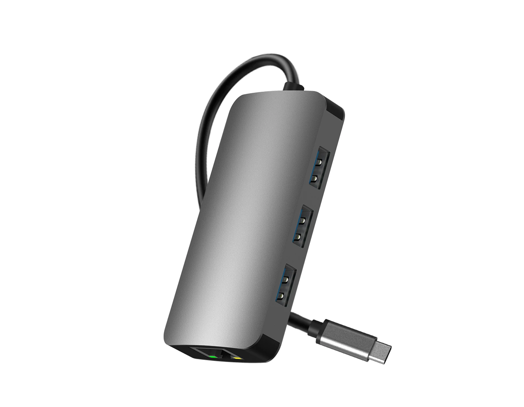 Shenzhen Manufacturer Thunderbolt Docking Station Type C To Hd 4K Usb3.0 Rj45 Lan Tf Sd Card Converter 6 In 1 Usb Hub Adapter