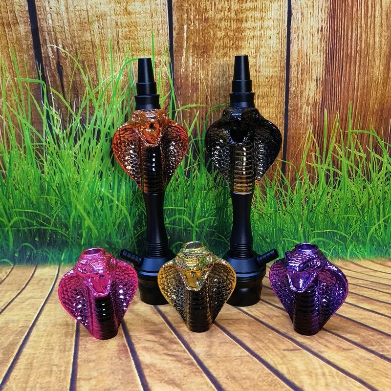 Medium size Cobra head Arabian shisha resin aluminum snake shisha hookah