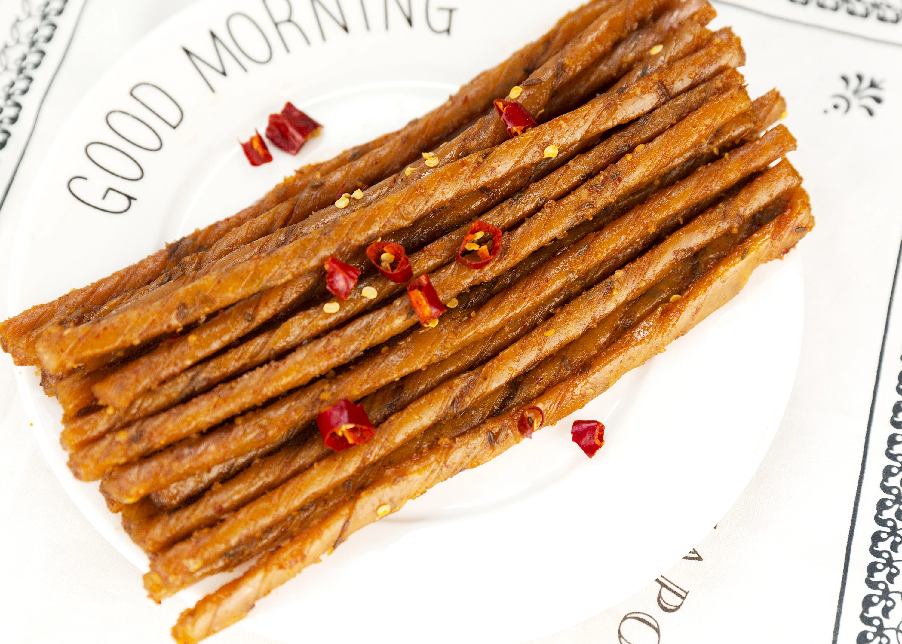 
Genji Food 200g Handmade Bean Products Chinese Traditional Spicy Foods Hot Stripes 