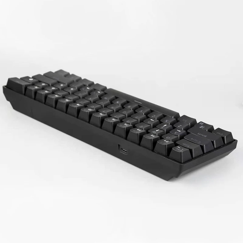 Popular 61 Keys Mini Slim Mechanical Gaming Rainbow Color Backlit Led Wired Keyboard for Competitive Game Player PC Internet Caf