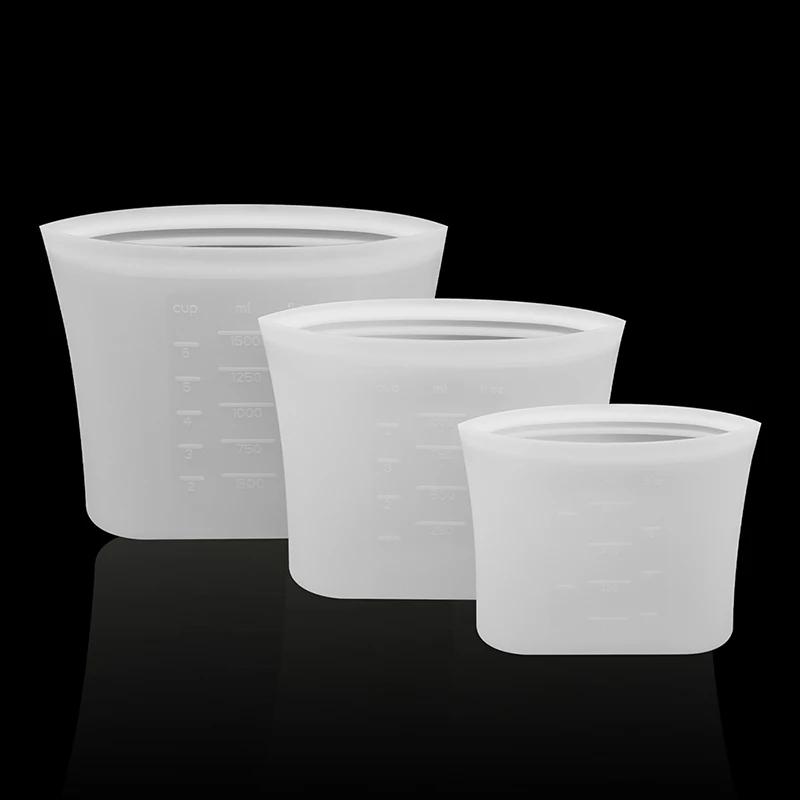 Leakproof BPA Free Food Grade 1000ML Silicone Microwave Steam Sterilizer Bag Reusable Dishwasher Safe Steaming Bag for Travel