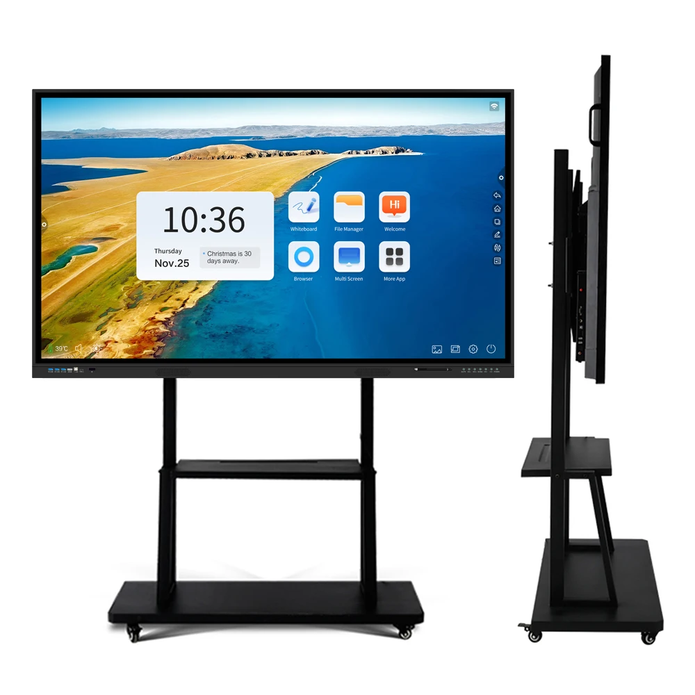 Manufacturer Wholesale 100 inch Interactive Flat Panel 4K LCD Digital Interactive Smart Boards for Schools Teaching