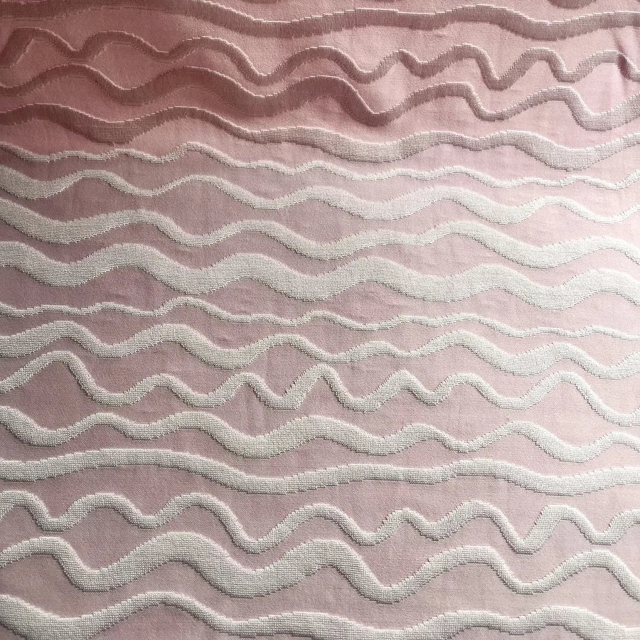 XA3289-TR recycled textured knitted wave stripe custom swimwear bikini fabric wholesale eco-friendly elastic 4 way stretched