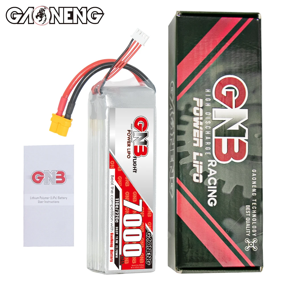 GAONENG GNB 7000mAh 3S 11.1V 110C XT90 RC LiPo Battery FPV Drone Large Scale Plane Helicopter RC Cars Hobbyies