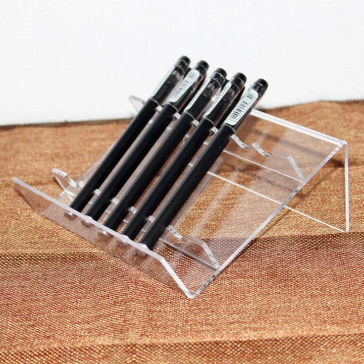 Pen&Brush Display Holder Clear Acrylic Ballpoint Pen Shelf Eyebrow Pencil Makeup Stands Racks Showcase Counter top organizer