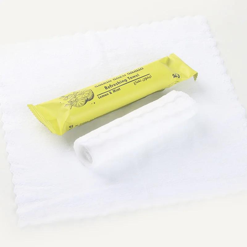 Superfine fiber refreshing towels Lemon Mint roll pack wet facial towels refreshing tissue Microfiber