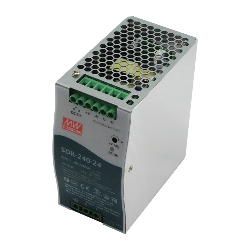Бренд Mean Well представляет SDR-240-24 240W 10A промышленный din-рейка SMPS 24V блок питания