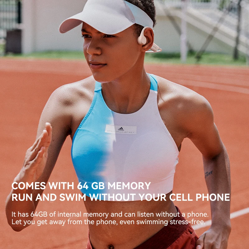 Sanag B60S Wireless Earphones Bone Conduction BT 5.3 Headphones Sports Headset Waterproof with Mic Ear-hook IPX8 TWS Hifi Stereo