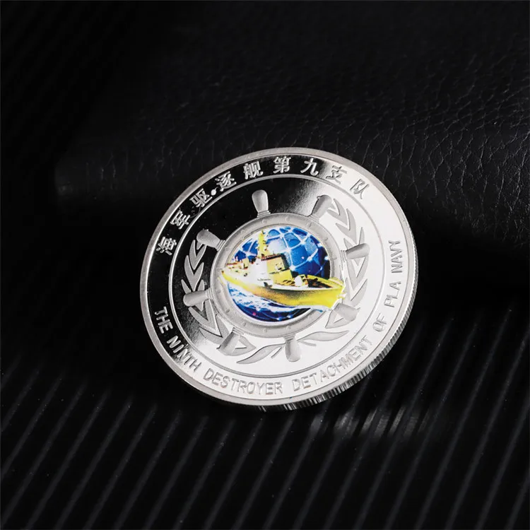 Custom Design Metal Challenge Gold Coin Enamel Challenge Coin Silver Coins